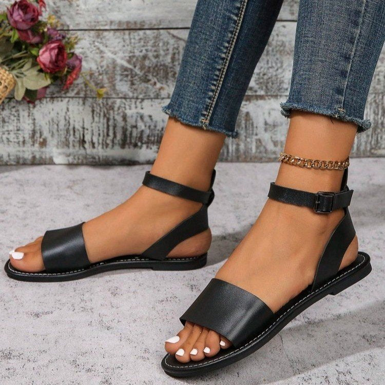 Damen elegante Riemchen-Sandalen mit verstellbarem Riemendesign
