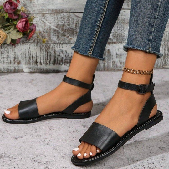 Damen elegante Riemchen-Sandalen mit verstellbarem Riemendesign
