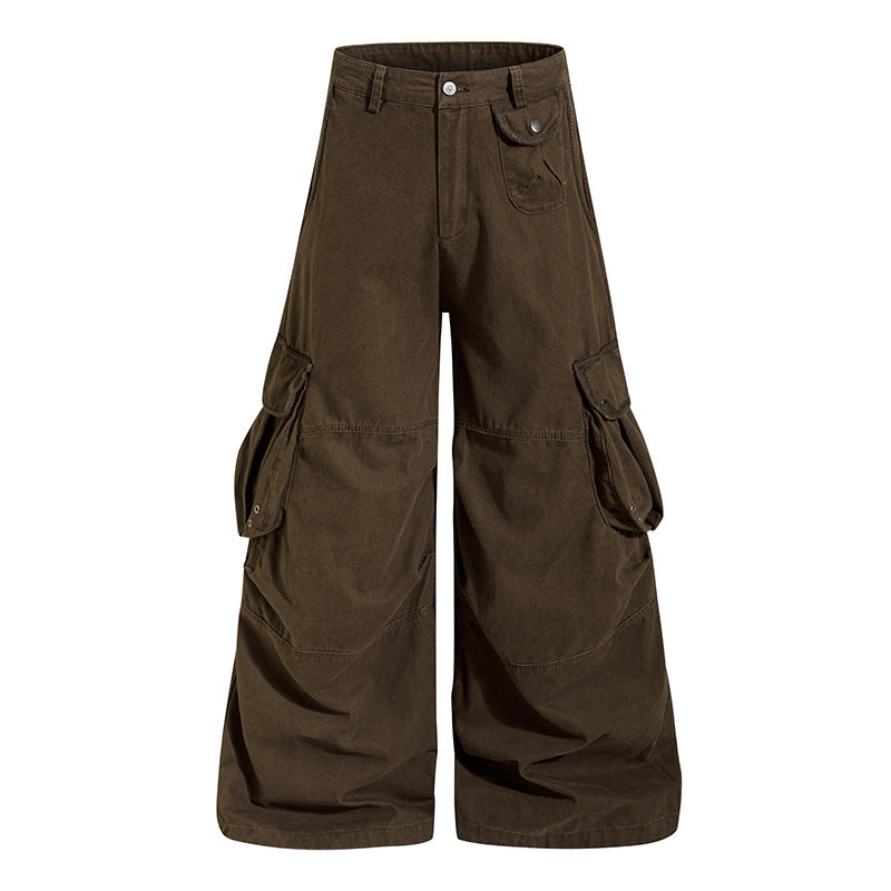 Damen weite Cargo‑Culottehose mit hoher Taille und Multifunktions‑Taschen Shop Nory