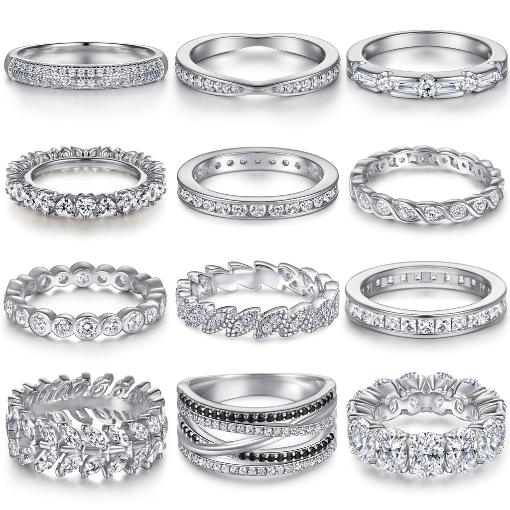 Damen Solitaire-Ring mit funkelndem Kristallbesatz und kunstvollem Design Shop Nory