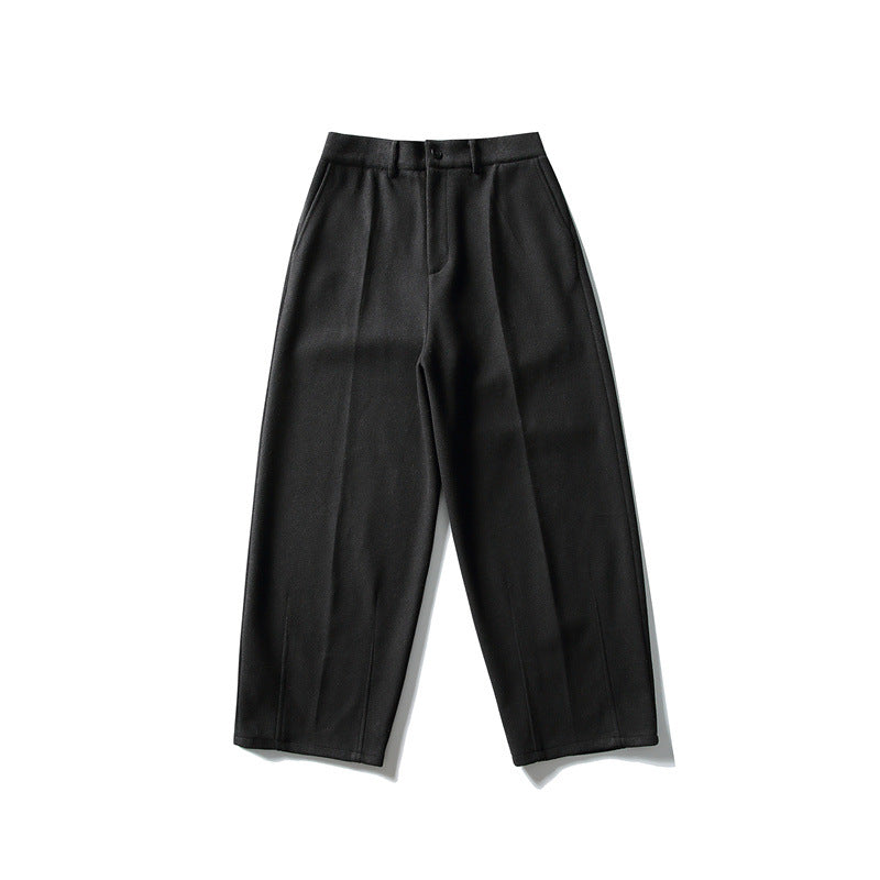 Damen Weite Cropped-Hose mit Bügelfalte und hoher Taille Shop Nory