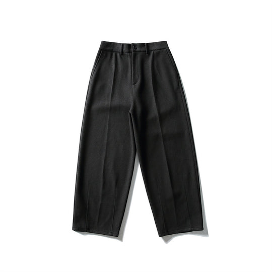 Damen Weite Cropped-Hose mit Bügelfalte und hoher Taille Shop Nory