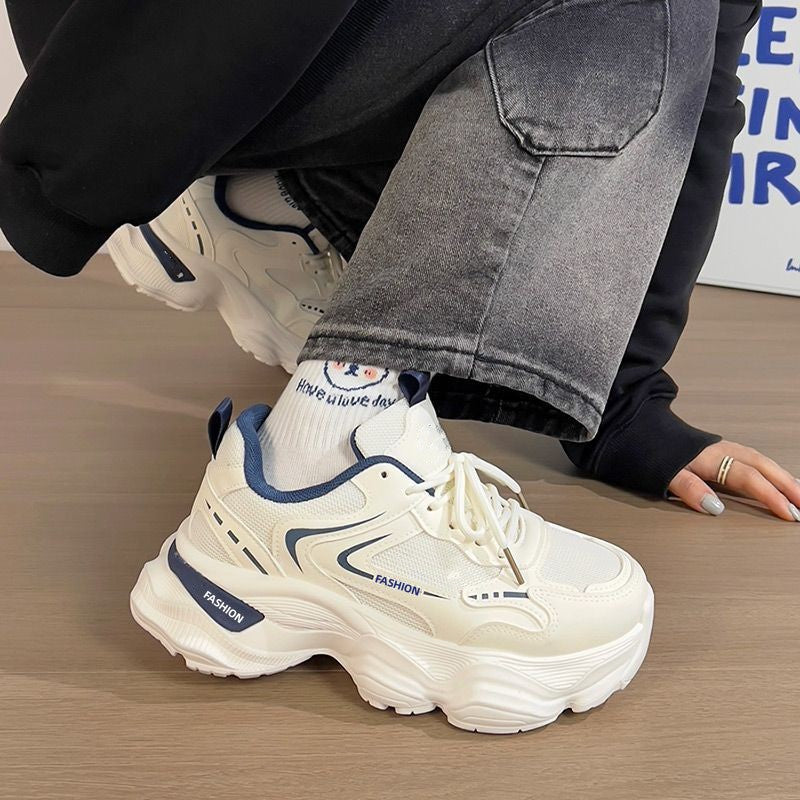 Damen Skulpturierte Wedgesneaker mit stufiger Plateausohle, atmungsaktivem Mesh und gepolstertem Komfortkragen Shop Nory
