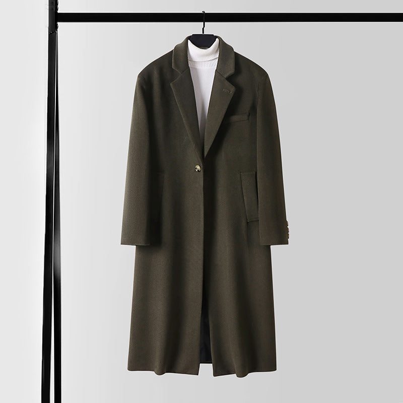 Herren Taillierter Wollmix-Longcoat mit Schalkragen und Ein-Knopf-Verschluss Shop Nory