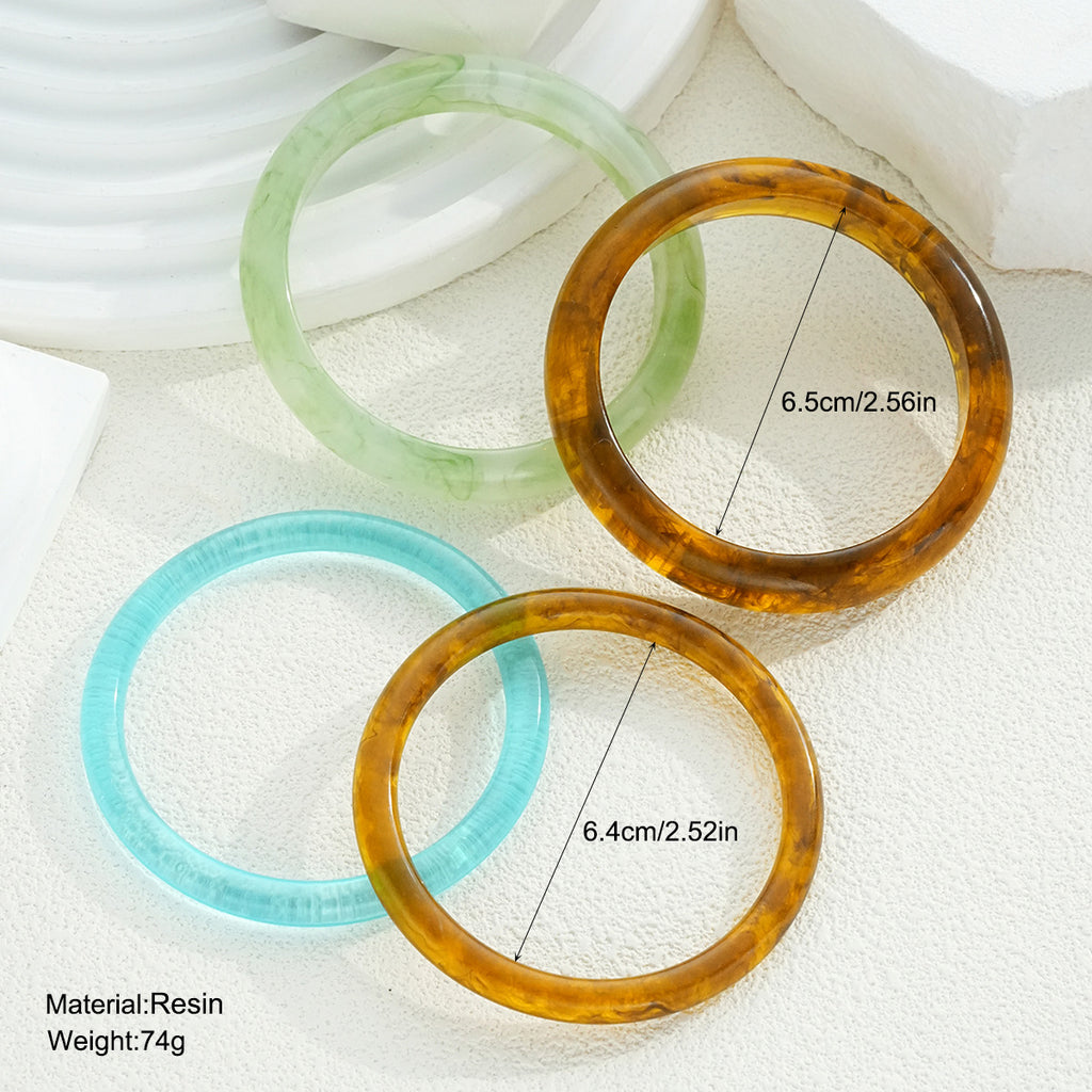 Damen Armreif-Set aus hochwertigem Acryl mit glänzenden und maritimen Designs Shop Nory