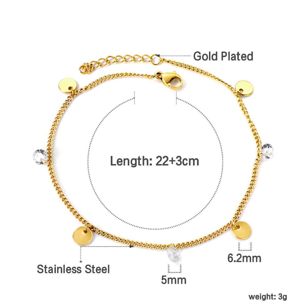 Damen Armband mit floralen Anhängern aus goldplattiertem Edelstahl Shop Nory