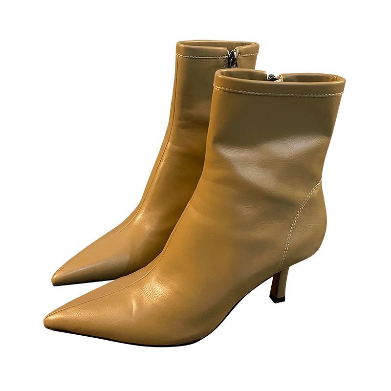 Damen knöchelhohe Stretch-Stiefelette mit spitzer Zehenpartie und schlankem Sculpted-Absatz Shop Nory