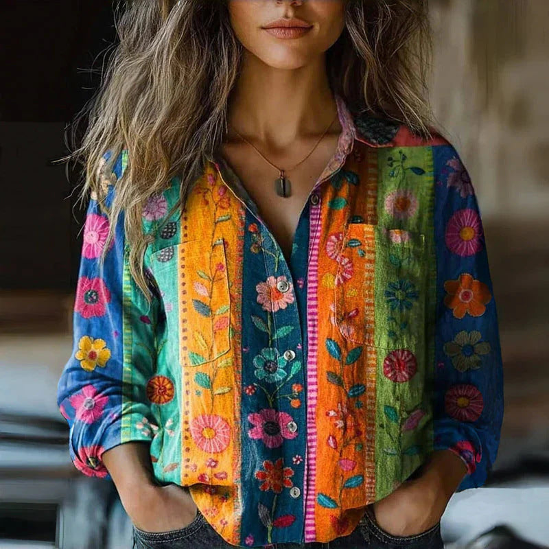 Damen Modische Bluse mit Paisleymuster Shop Nory