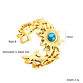 Damen Offener Ring mit kunstvollem Sonnenmotiv und anpassbarem Design Shop Nory