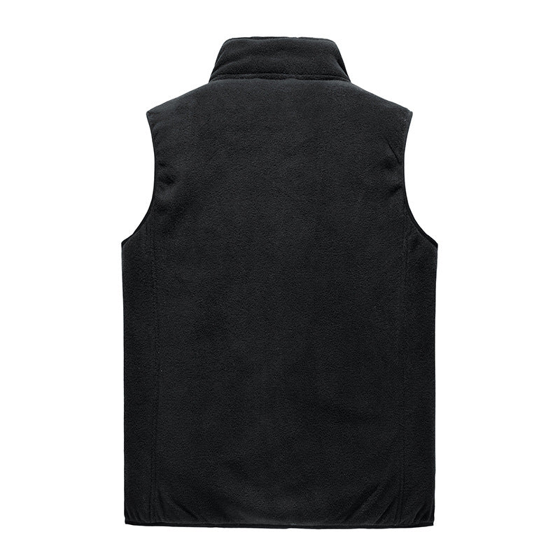 Herren Kuschelige Thermo-Fleeceweste mit Sherpa-Innenfutter, Stehkragen und Reißverschluss Shop Nory