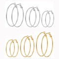 Damen Ohrringe Set mit eleganten, großen Creolen in verschiedenen Größen Shop Nory