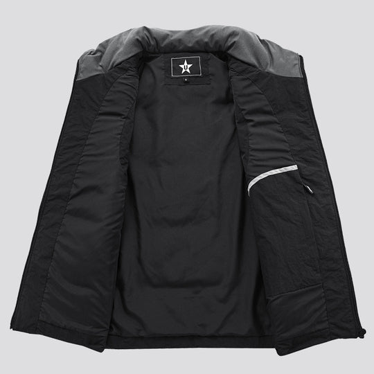 Herren Gepolsterte Utility-Weste mit Mehrfach-Taschen und Badge‑Patches Shop Nory
