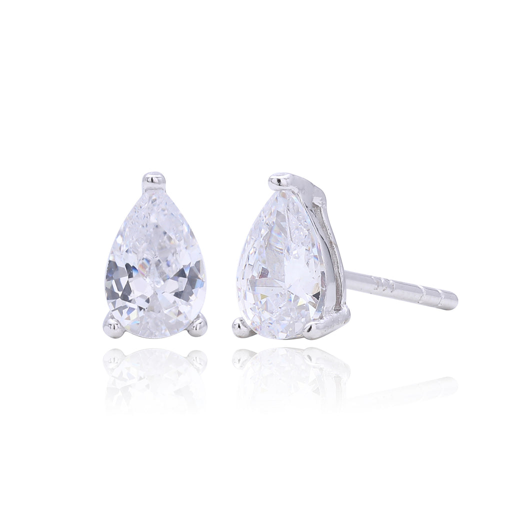 Damen Ohrstecker mit tropfenförmigem Zirkon und hochwertiger 925er Sterlingsilberfassung Shop Nory