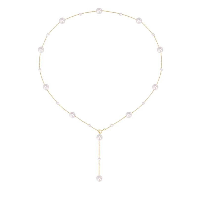 Damen Perlenhalskette mit stilvollem Lagen-Design Shop Nory