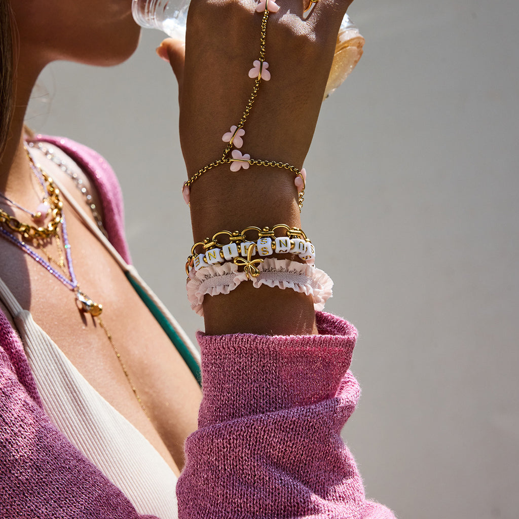 Damen Armband mit bunten Perlen und personalisierbarem Design Shop Nory