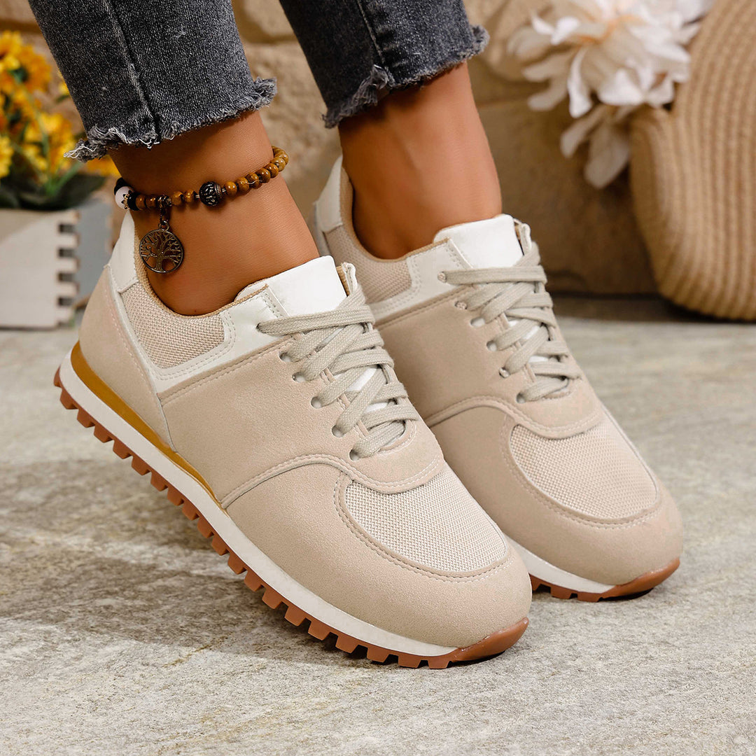 Damen leichte Retro-Lauf- und Freizeitsneaker mit gepolstertem Komfortfußbett und griffiger Profilsohle Shop Nory