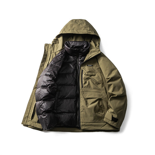 Herren Funktionelle Outdoor-Softshelljacke mit Kapuze und Mehrfachtaschen Shop Nory