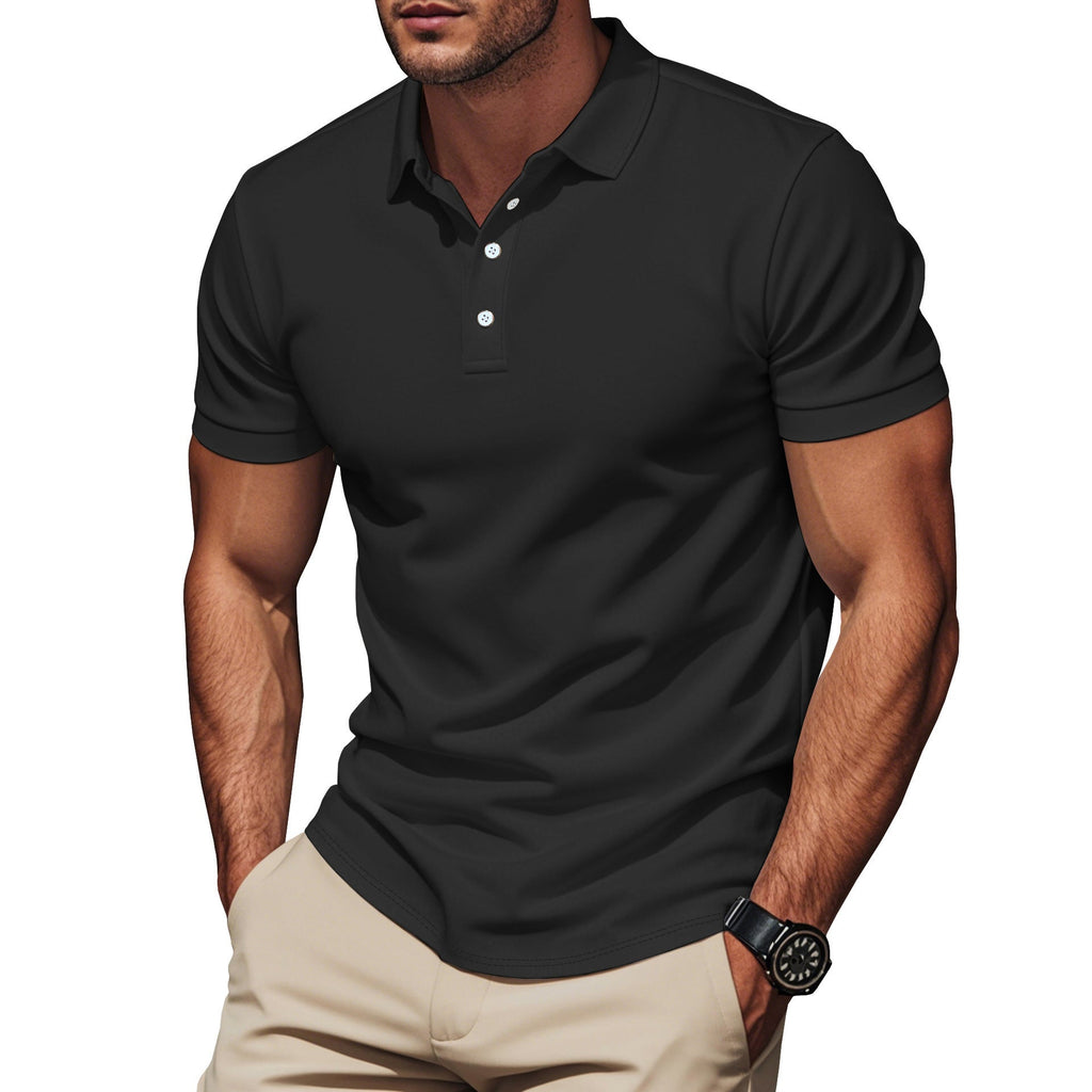 Herren nan Pima-Baumwoll-Polo mit Kentkragen, schmaler Silhouette und verstärkter Knopfleiste Shopnory