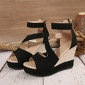 Damen Wedge-Sandaletten mit modischem Riemendesign und anatomischem Fußbett