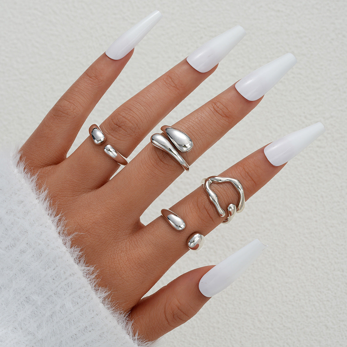 Damen Ring-Set mit modernen und kreativen Designvariationen Shop Nory