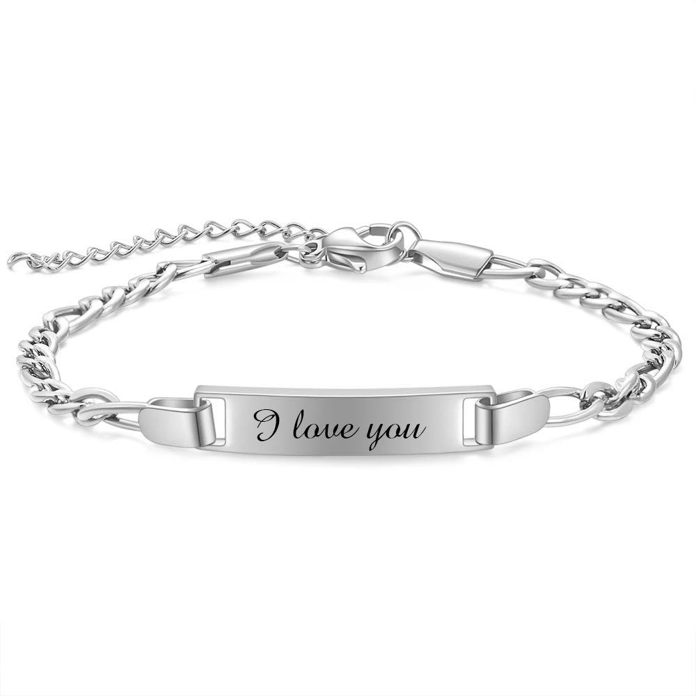 Damen Gravurarmband mit personalisierbarem Herzanhänger Shop Nory