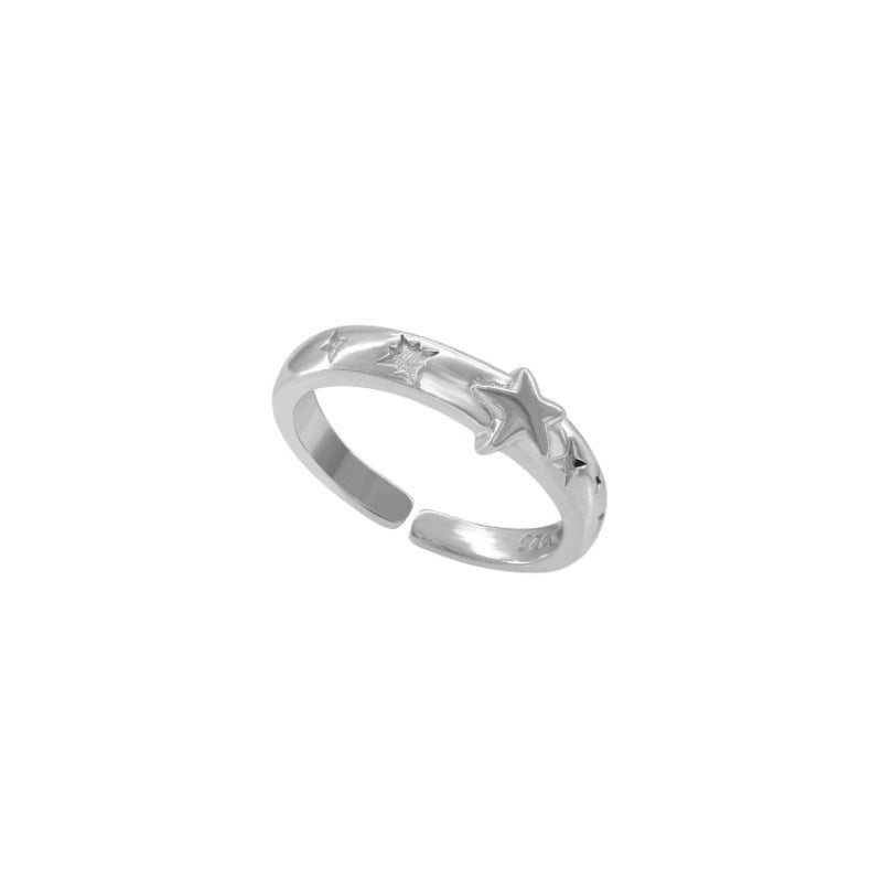 Damen Offener Ring mit funkelnden Sternmotiven Shop Nory