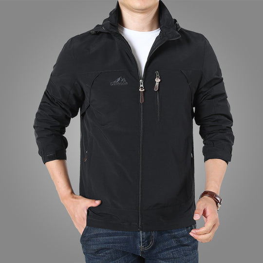 Herren leichte atmungsaktive Softshell-Trekkingjacke mit Kapuze und Mesh-Futter Shop Nory