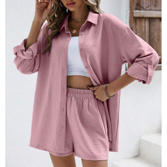 Damen lässiges Oberteil und Shorts Set