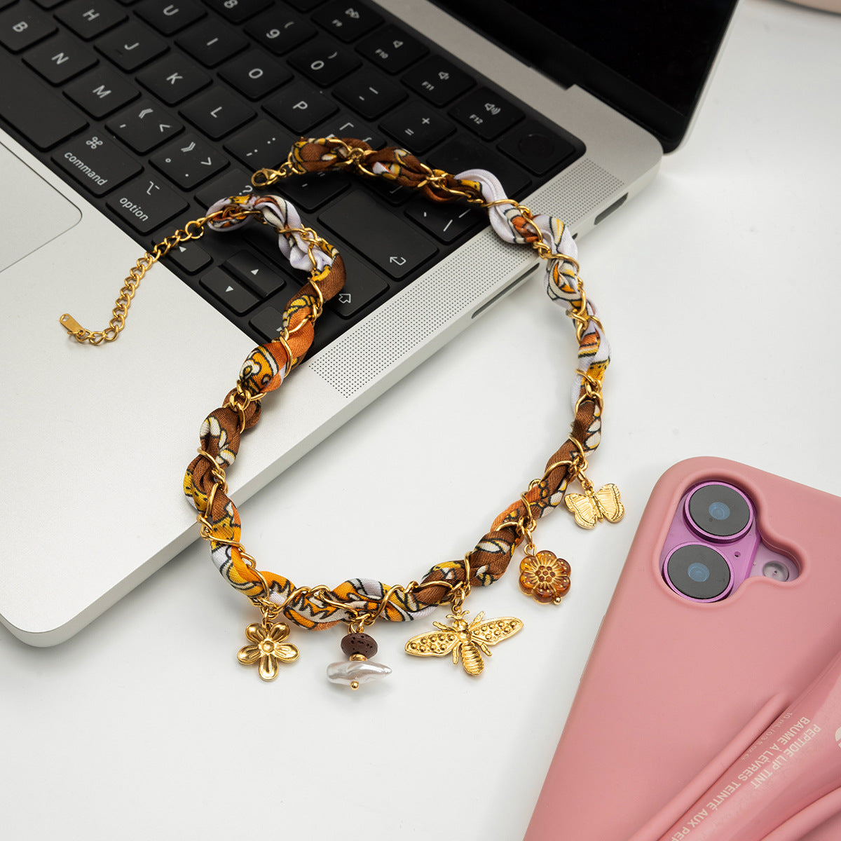 Damen Halskette mit bunten Charms und wasserdichten Eigenschaften Shop Nory