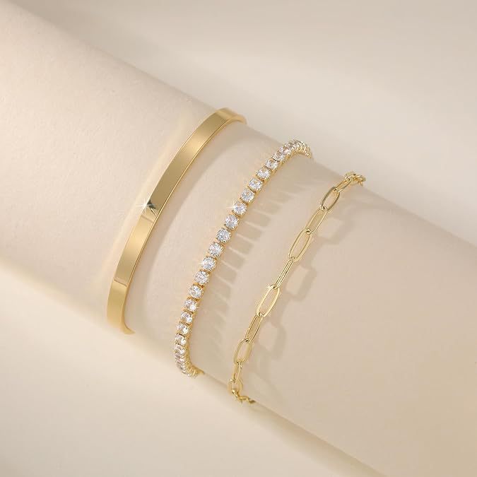 Damen Armreif und Kettenarmband Set Shop Nory