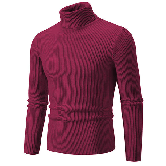 Herren feiner Rollkragenpullover aus langlShopnoryigem Strickmaterial