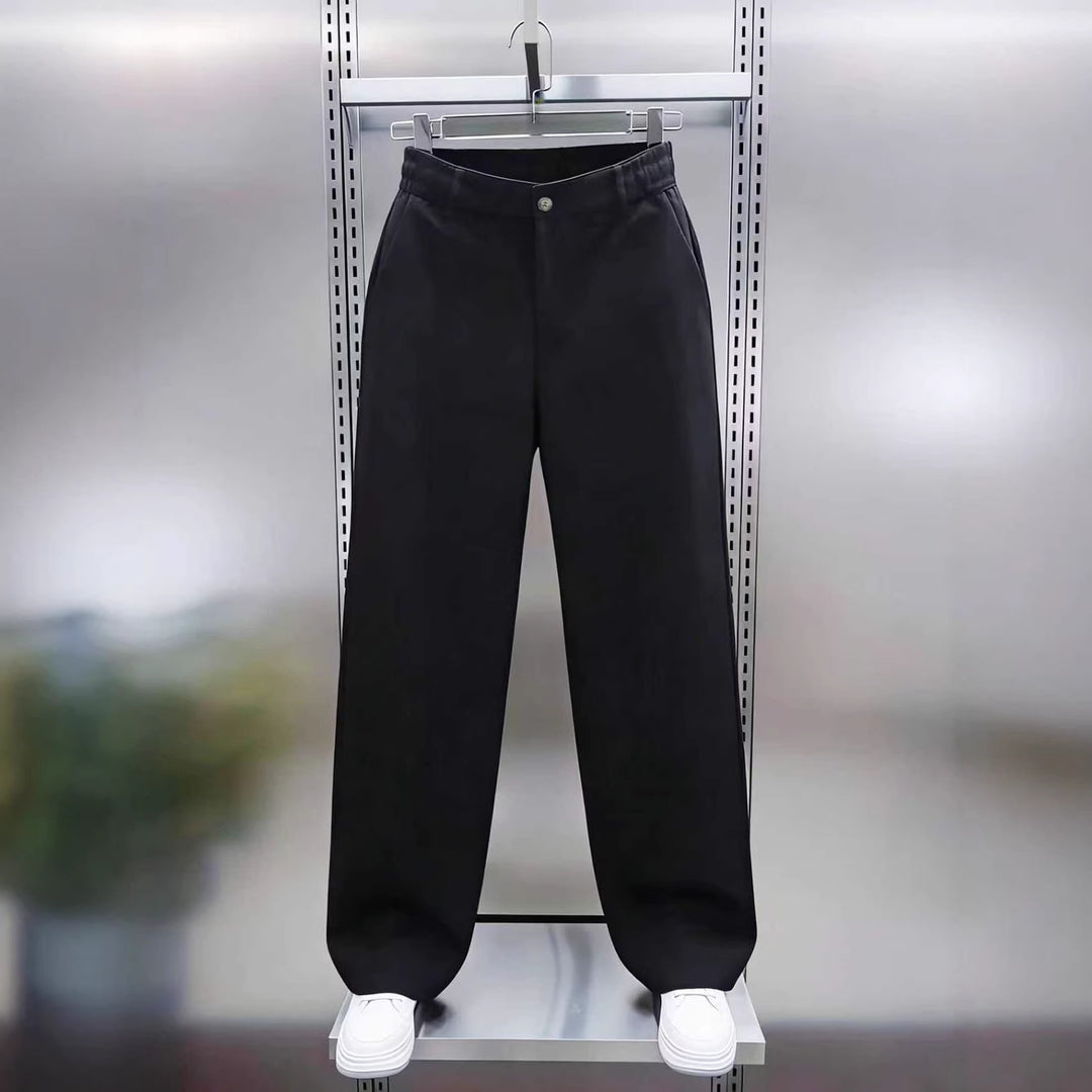 Herren Weite Twillhose mit hohem Bund, elastischem Rückenbund und geradem Bein Shop Nory
