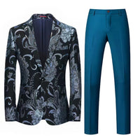 Blau (Oberteil) + Türkisblau (Hose)