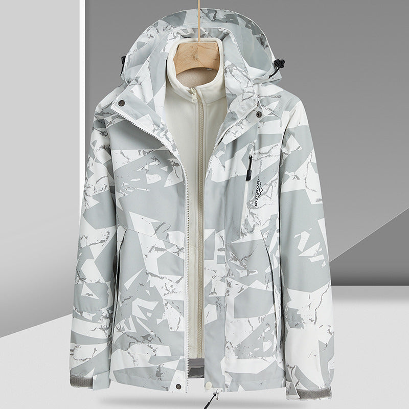 Herren Wasserabweisende Outdoor-Jacke mit integrierter Fleece-Innenjacke Shop Nory