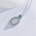 Damen elegante Halskette mit luxuriösem Anhänger und funkelnden Zirkonia Shop Nory