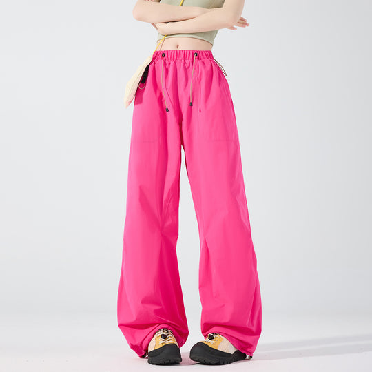 Damen weite technische Cargohose mit Kordelzugbund Shop Nory