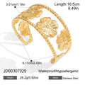 Damen Offenes Edelstahlarmband mit floralen Motiven und hypoallergenen Eigenschaften Shop Nory