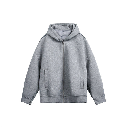 Unisex Oversize Kapuzen‑Sweatjacke mit Reißverschluss, Eingrifftaschen und gefütterter Kapuze Shop Nory
