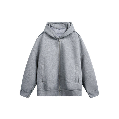Unisex Oversize Kapuzen‑Sweatjacke mit Reißverschluss, Eingrifftaschen und gefütterter Kapuze Shop Nory