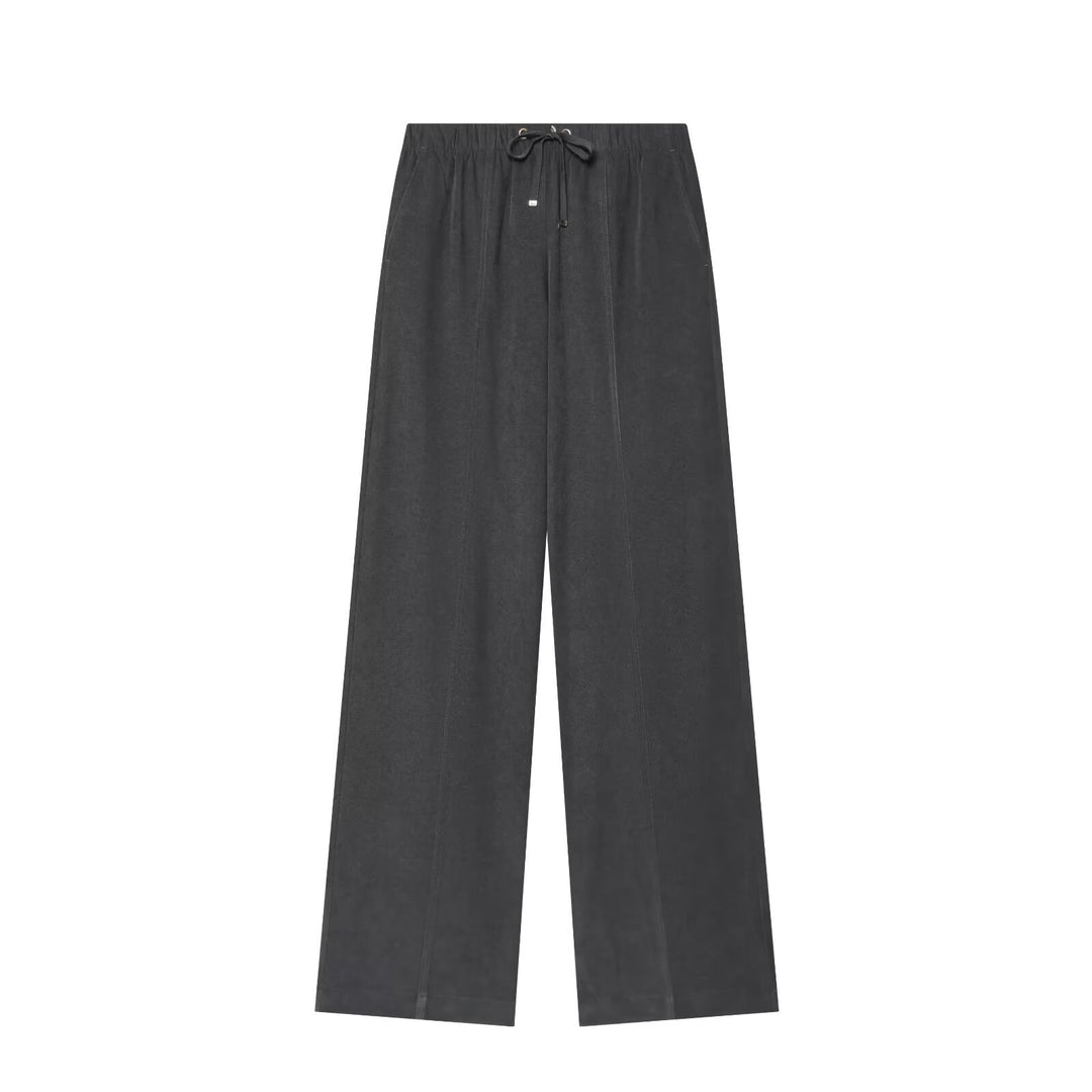 Damen Weite Palazzo-Loungehose mit Tunnelzug und Bügelfalte Shop Nory