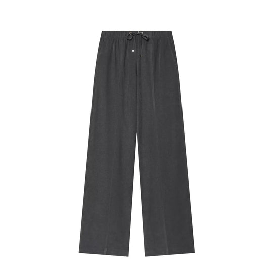 Damen Weite Palazzo-Loungehose mit Tunnelzug und Bügelfalte Shop Nory