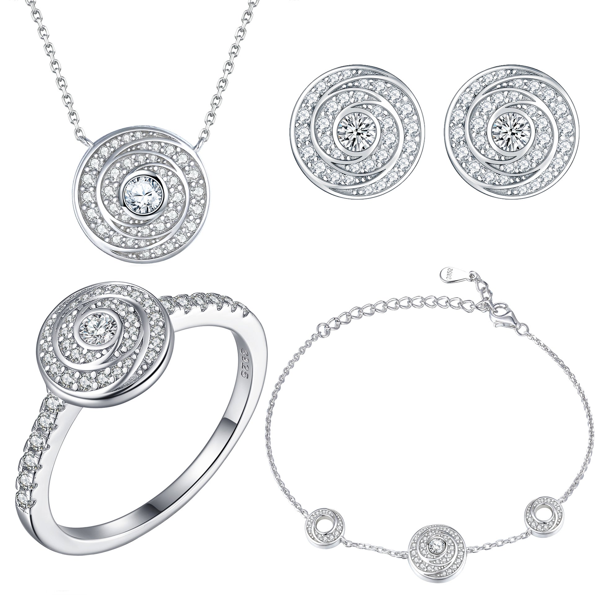 Damenring mit kunstvollen geometrischen Zirkonia-Details Shop Nory