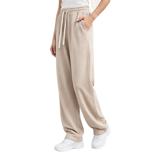 Damen nan weite Loungepalazzo-Hose mit hohem Komfortbund, Kordelzug, seitlichen Eingrifftaschen und dekorativer Seitennaht Shop Nory