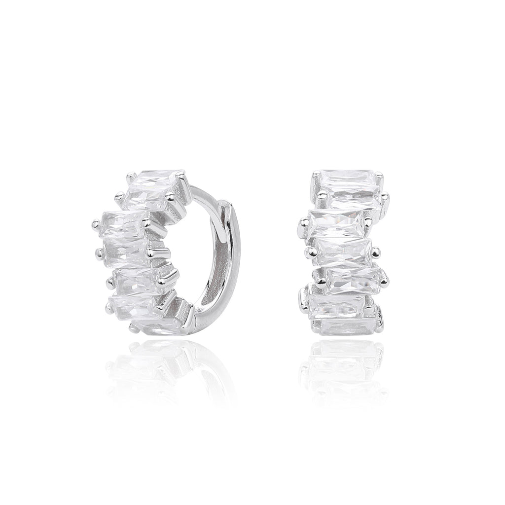 Damen Ohrstecker mit exquisite Zirkonsteinen und 925 Sterling Silber Shop Nory