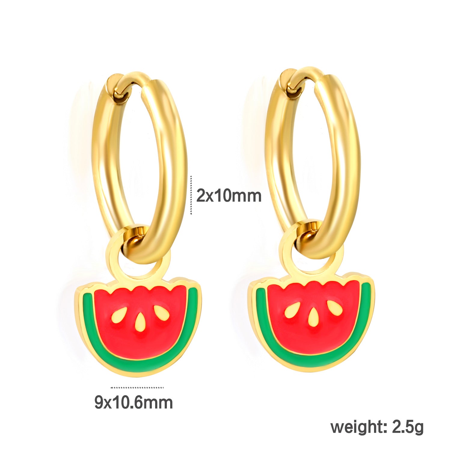 Damen Hängende Ohrringe mit buntem Regenbogen-Anhänger Shop Nory