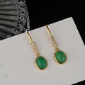 Damen Ohrhänger mit elegantem Jade-Design und funkelnden Zirkonia Shop Nory