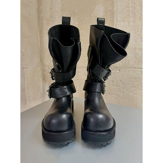 Damen Motocross-Boots mit dreifacher Gurt-Schnallenbefestigung, verstärkter Zehenkappe und robuster Profilsohle Shop Nory