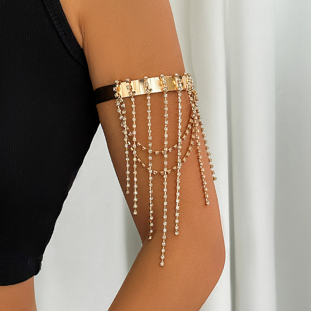 Damen Armspange mit Anhängern und filigranen Details