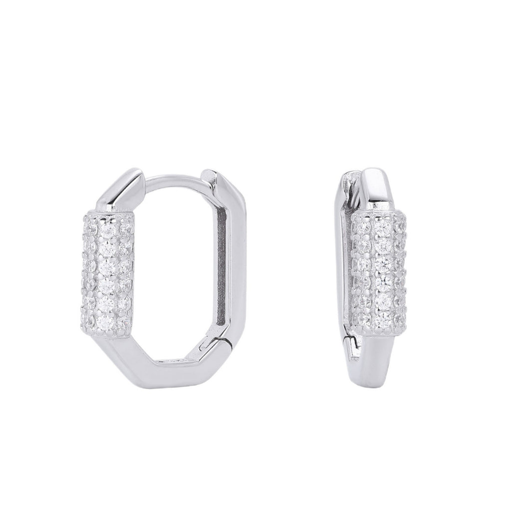 Damen Ohrhänger mit luxuriösem Zirkonbesatz aus 925 Sterling Silber Shop Nory