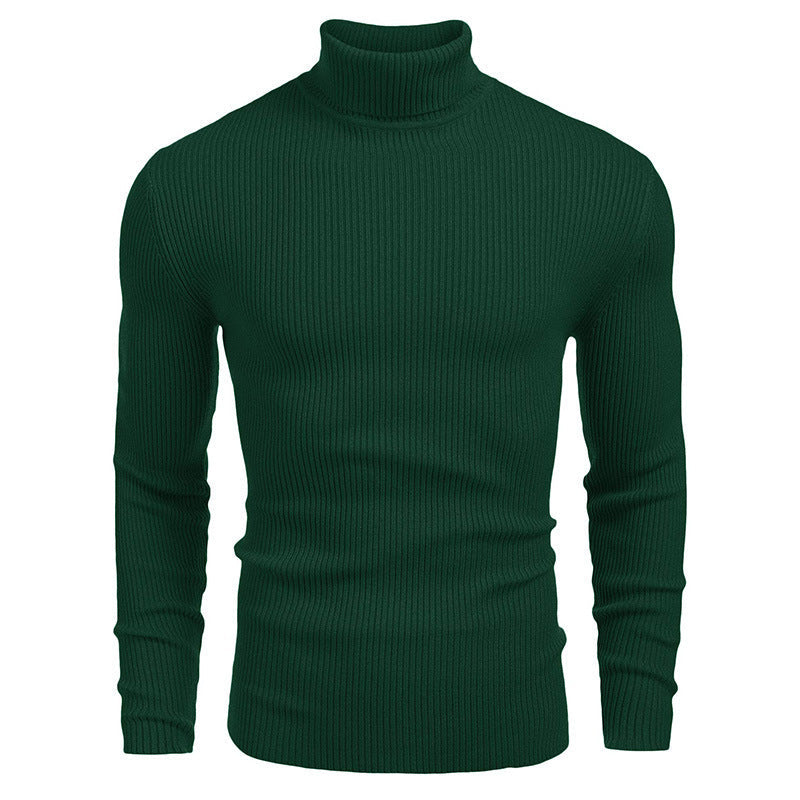 Herren Rollkragenpullover aus feinem Rippstrickmaterial
